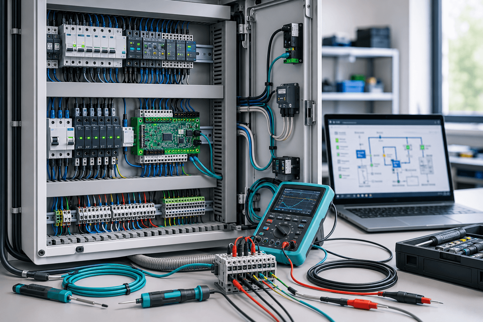 Systemintegration aus Schaltschrank, Elektronik, Software und technischer Dokumentation